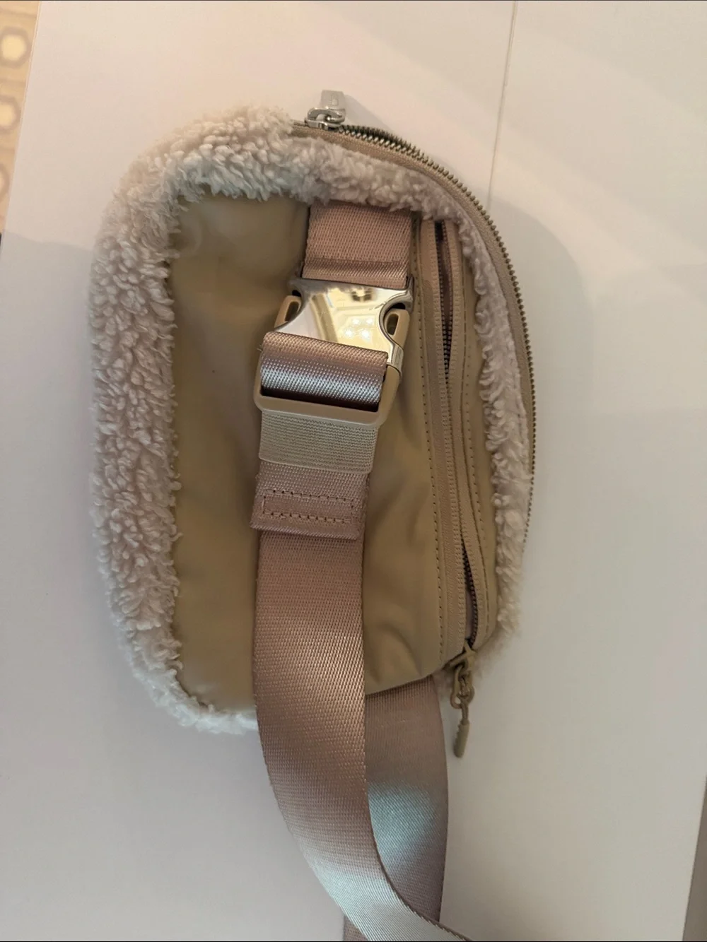 lululemon athletica Cream Sherpa Crossbody Bag